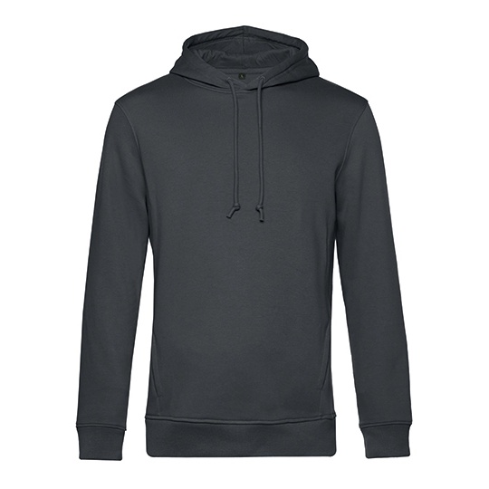 Bluza Kangurka Bawelna Organiczna Poliester z Recyklingu BCWU33B - Asphalt
