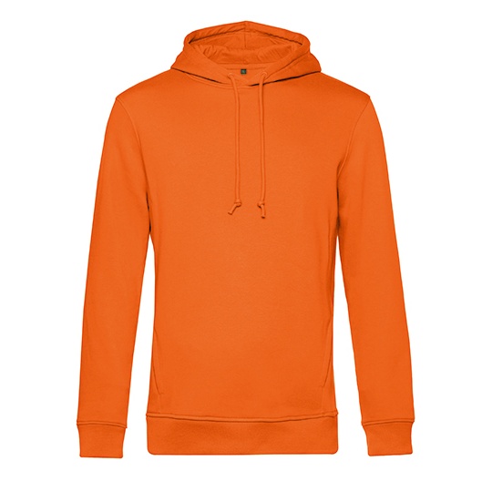 Bluza Kangurka Bawełna Organiczna Poliester z Recyklingu BCWU33B - Pure Orange