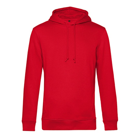 Bluza Kangurka Bawelna Organiczna Poliester z Recyklingu BCWU33B - Red