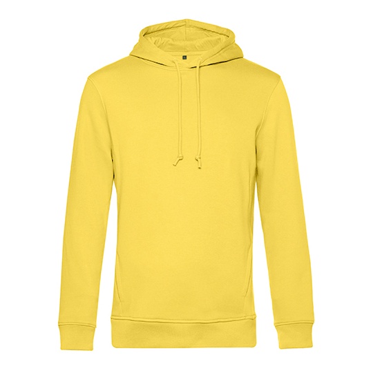 Bluza Kangurka Bawełna Organiczna Poliester z Recyklingu BCWU33B - Yellow Fizz
