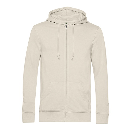 Bluza z Kapturem z Zamkiem Bawelna Organiczna Nieczesana BCWU35B - Off White