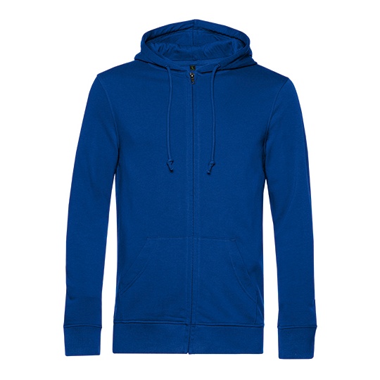 Bluza z Kapturem z Zamkiem Bawelna Organiczna Nieczesana BCWU35B - Royal