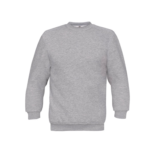 Bluza Klasyczna Czesana Bawełna Szczotkowana BCWU600 - Heather Grey