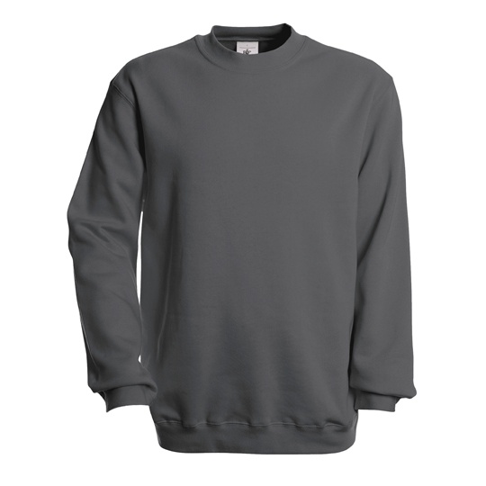 Bluza Klasyczna Czesana Bawelna Szczotkowana BCWU600 - Steel Grey (Solid)