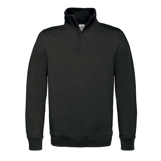 Bluza z wysoką stójką i zamkiem 1/4 BCWUI22 - Black