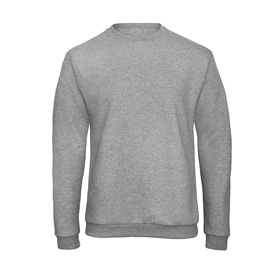 Bluza Klasyczna Bawelna Poliester Szczotkowana BCWUI23 - Heather Grey