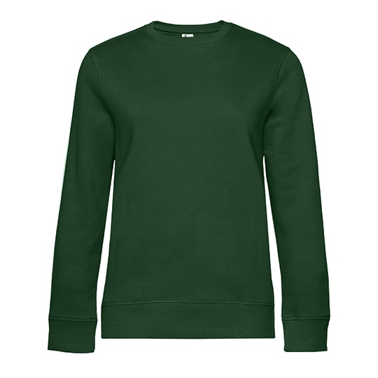 Bluza Klasyczna Bawelniana Szczotkowana BCWW01Q - Bottle Green