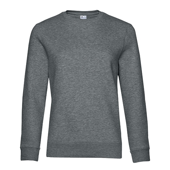 Bluza Klasyczna Bawełniana Szczotkowana BCWW01Q - Heather Mid Grey