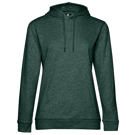 Bluza Damska Bawelniana French Terry BCWW04W - Heather Dark Green