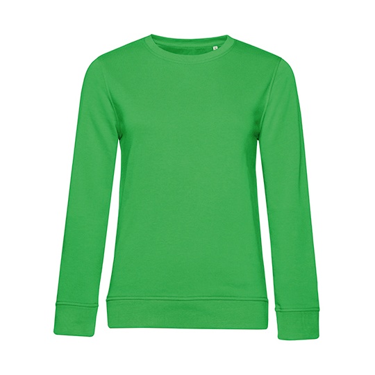 Bluza Dresowa Damska Klasyczna Bawelna Organiczna BCWW32B - Apple Green