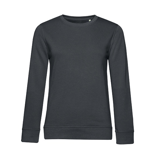 Bluza Dresowa Damska Klasyczna Bawelna Organiczna BCWW32B - Asphalt