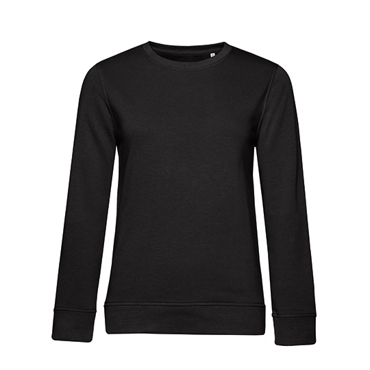 Bluza Dresowa Damska Klasyczna Bawelna Organiczna BCWW32B - Black Pure