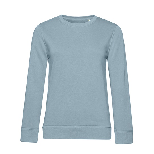 Bluza Dresowa Damska Klasyczna Bawełna Organiczna BCWW32B - Blue Fog