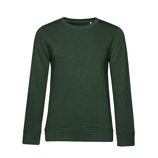 Bluza Dresowa Damska Klasyczna Bawelna Organiczna BCWW32B - Forest Green