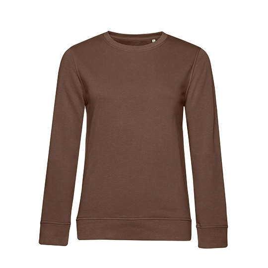 Bluza Dresowa Damska Klasyczna Bawelna Organiczna BCWW32B - Mocha