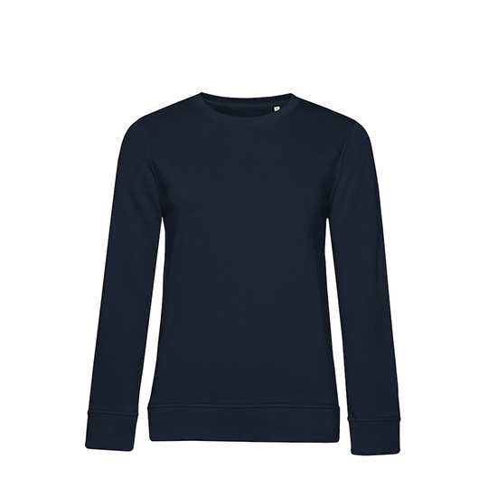 Bluza Dresowa Damska Klasyczna Bawelna Organiczna BCWW32B - Navy