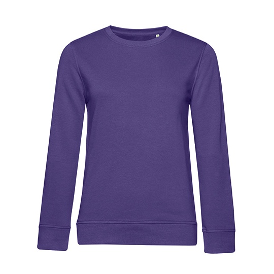 Bluza Dresowa Damska Klasyczna Bawelna Organiczna BCWW32B - Radiant Purple