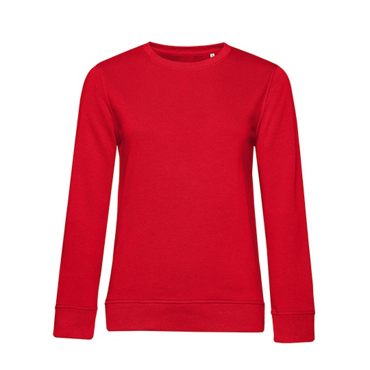 Bluza Dresowa Damska Klasyczna Bawełna Organiczna BCWW32B - Red