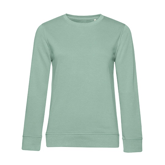Bluza Dresowa Damska Klasyczna Bawelna Organiczna BCWW32B - Sage