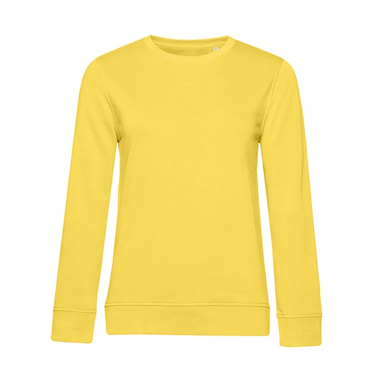 Bluza Dresowa Damska Klasyczna Bawełna Organiczna BCWW32B - Yellow Fizz