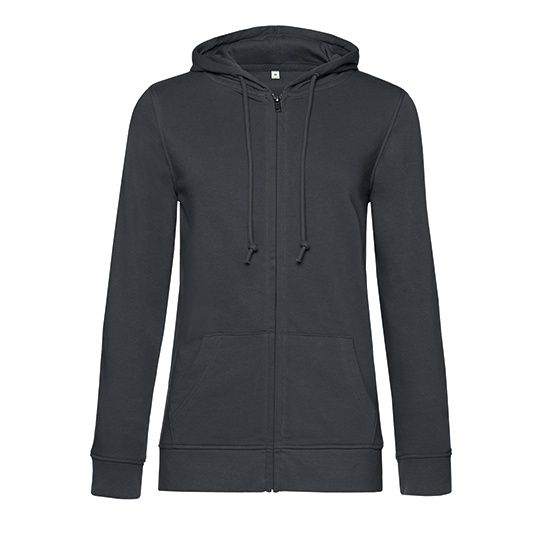 Bluza Damska z Kapturem Organiczna Bawelna BCWW36B - Asphalt