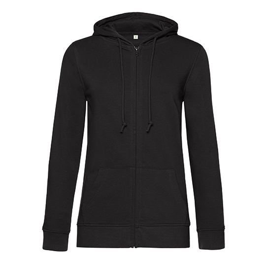 Bluza Damska z Kapturem Organiczna Bawełna BCWW36B - Black Pure