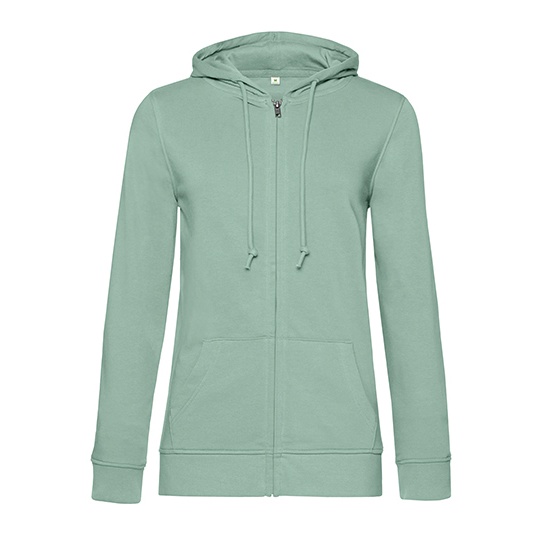 Bluza Damska z Kapturem Organiczna Bawełna BCWW36B - Sage