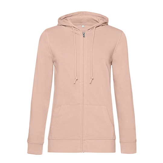 Bluza Damska z Kapturem Organiczna Bawełna BCWW36B - Soft Rose