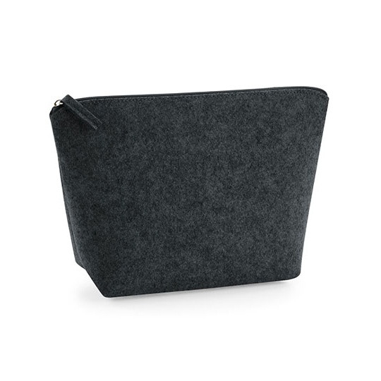 Filcowa kosmetyczka zapinana na zamek BG724 - Charcoal Melange