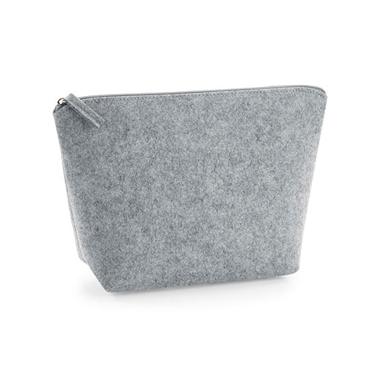 Filcowa kosmetyczka zapinana na zamek BG724 - Grey Melange