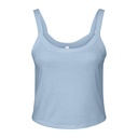 Top Damski Slim Prazkowany Bawełniany BL1012 - Solid Baby Blue Blend