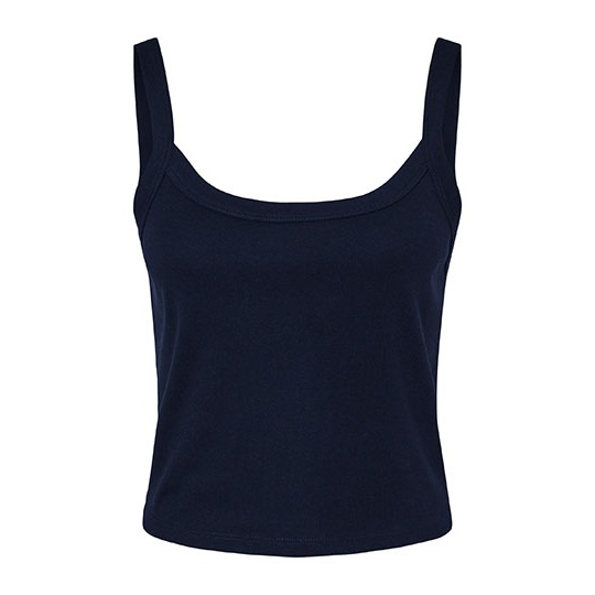 Top Damski Slim Prazkowany Bawelniany BL1012 - Solid Navy Blend