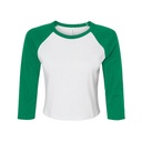 Damski Top Crop Raglanowy Bawełniany BL1200 - Kelly
