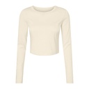 Crop Top Damski Dopasowany Bawełna Strecz BL1501 - Solid Natural Blend