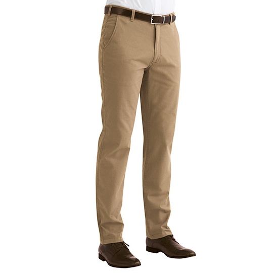 Spodnie chino męskie slim BR503 - Beige