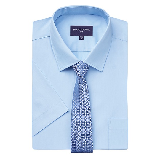 Koszula męska klasyczna BR691 - Blue