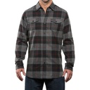 Koszula Klasyczna Flanelowa BU8210 - Black - Steel (Checked)