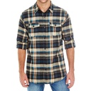 Koszula Klasyczna Flanelowa BU8210 - Khaki Check