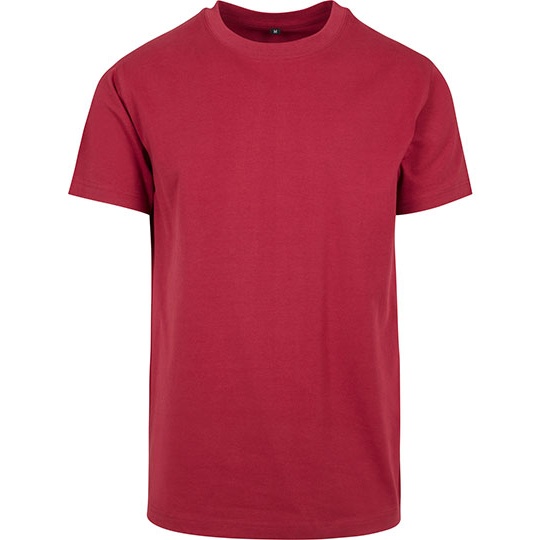 T-shirt Meski Slim Bawelniany BY004 - Burgundy