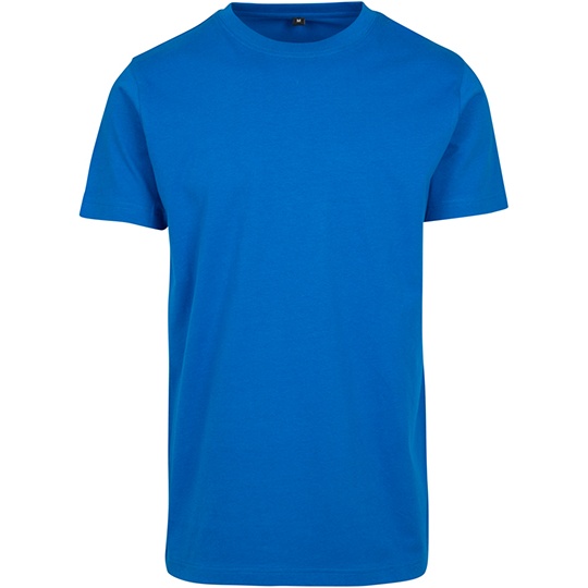 T-shirt Męski Slim Bawełniany BY004 - Cobalt Blue