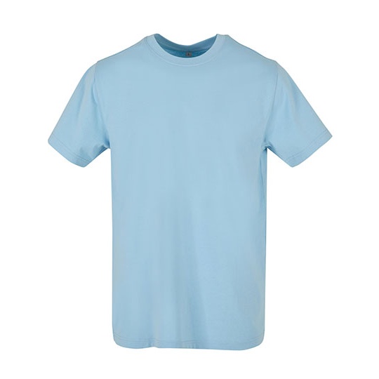 T-shirt Meski Slim Bawelniany BY004 - Heaven Blue