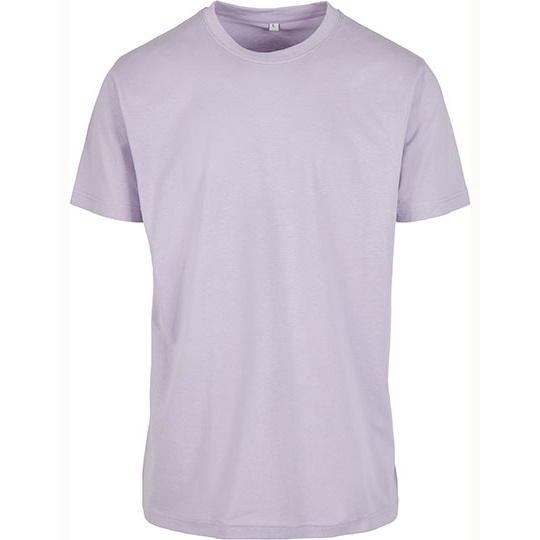 T-shirt Slim z Okrągłym Dekoltem BY004 - Lilac