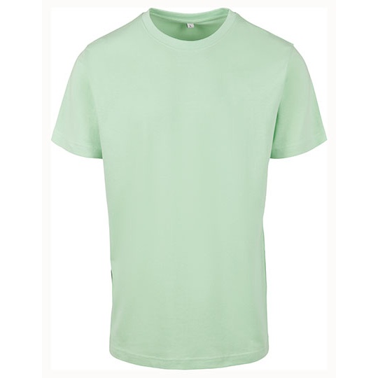 T-shirt Meski Slim Bawelniany BY004 - Neo Mint