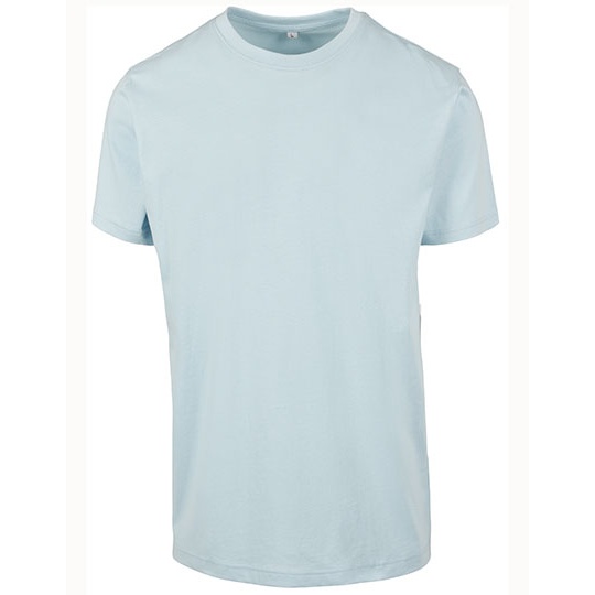 T-shirt Meski Slim Bawelniany BY004 - Ocean Blue