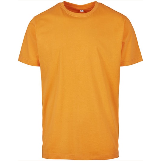 T-shirt Męski Slim Bawełniany BY004 - Paradise Orange