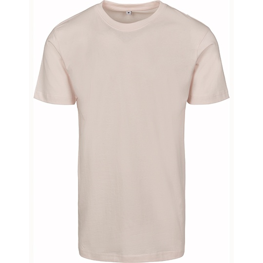 T-shirt Męski Slim Bawełniany BY004 - Pink Marshmallow