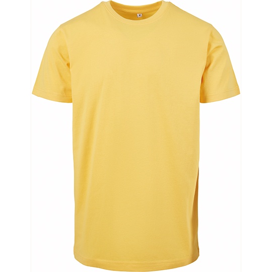 T-shirt Męski Slim Bawełniany BY004 - Taxi Yellow