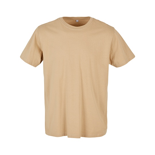 T-shirt Meski Slim Bawelniany BY004 - U. Beige