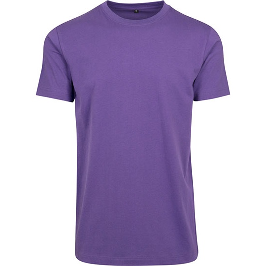 T-shirt Męski Slim Bawełniany BY004 - Ultraviolett