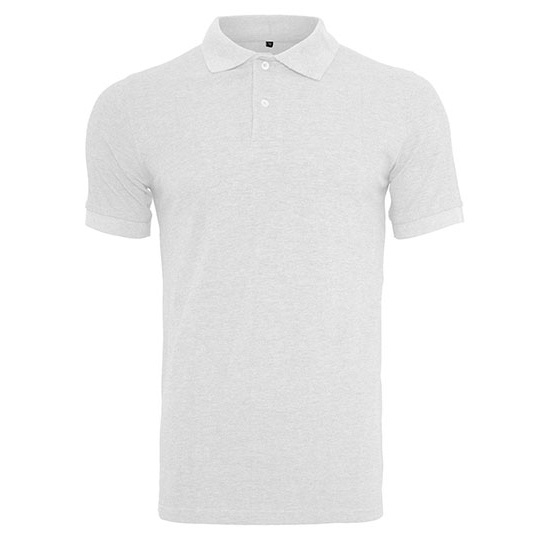 Polo Slim z Tkaniny Piqué BY008 - White